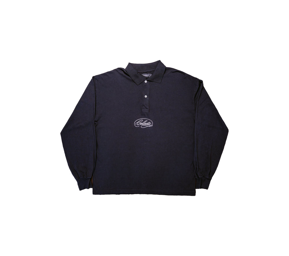 CURSIVE LONG SLEEVE POLO