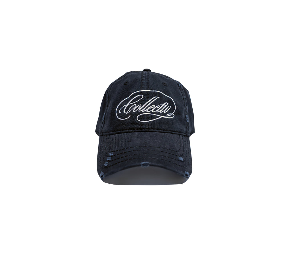 DISTRESSED CURSIVE DAD HAT