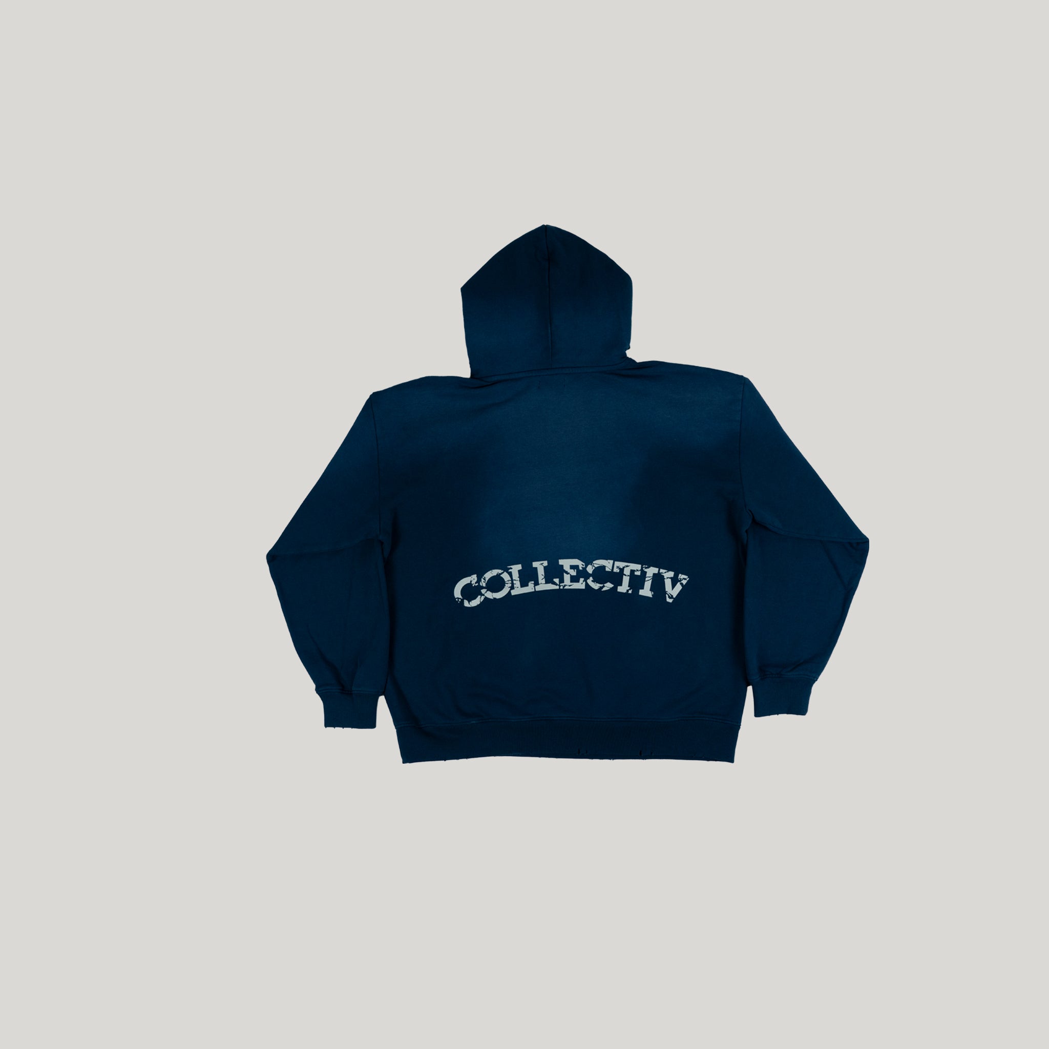 Distressed Hoodie - Blue
