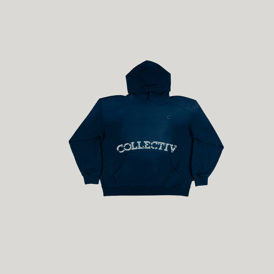 Distressed Hoodie - Blue