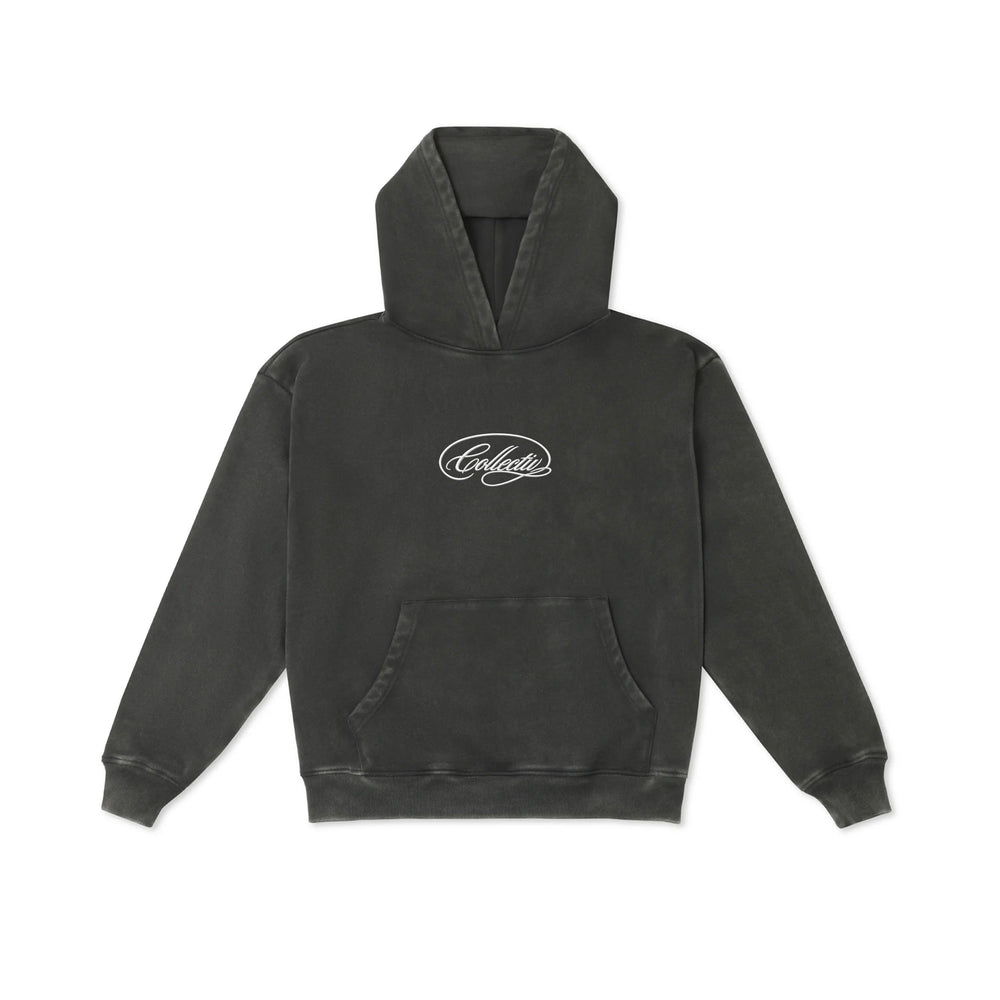 CURSIVE HOODIE - VINTAGE BLACK