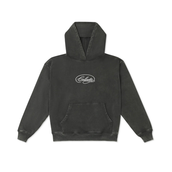 CURSIVE HOODIE - VINTAGE BLACK