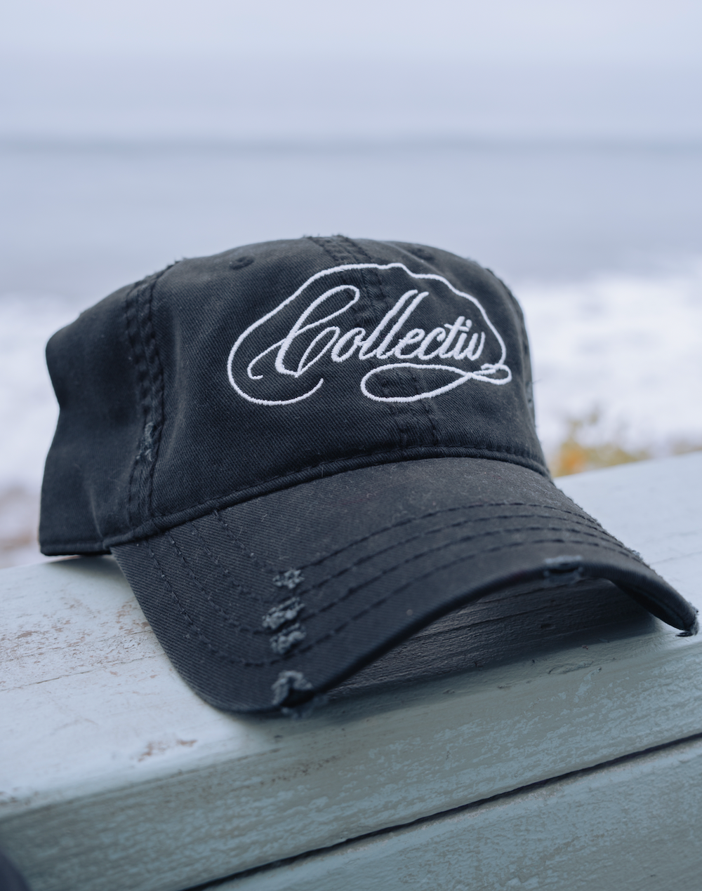 DISTRESSED CURSIVE DAD HAT