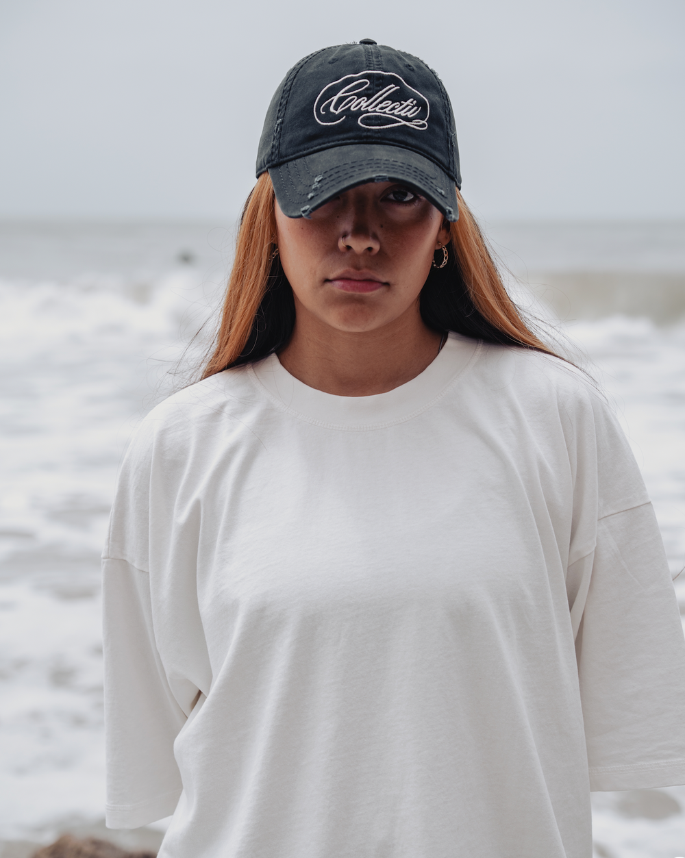 DISTRESSED CURSIVE DAD HAT