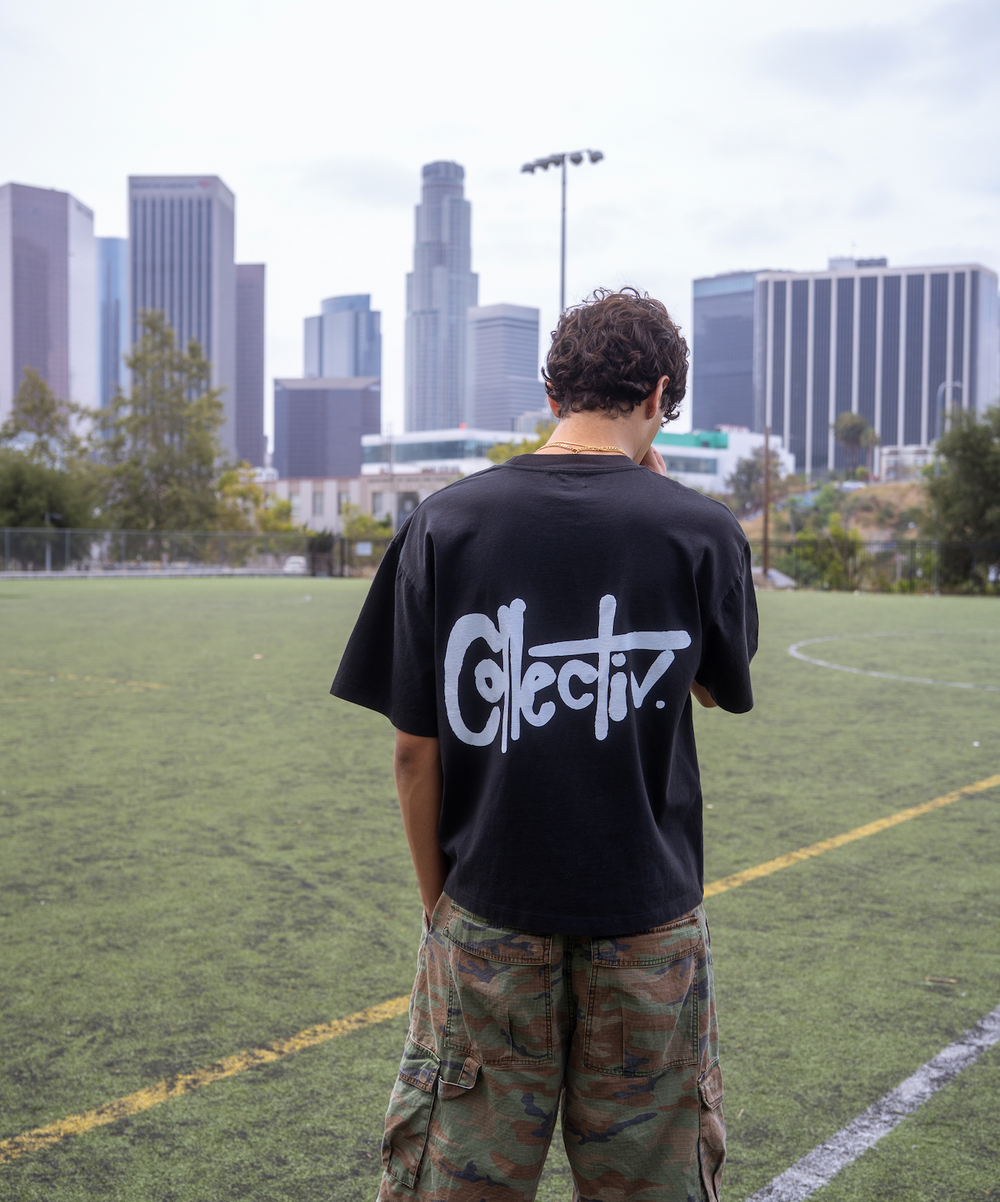 SIGNATURE TEE - BLACK / WHITE