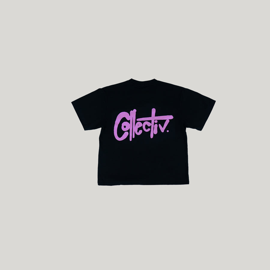 Signature Tee - Black/ Pink
