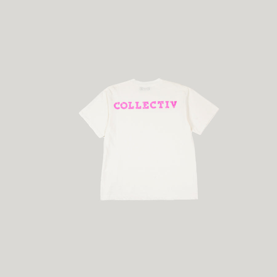 Staple Tee - White/ Bubblegum
