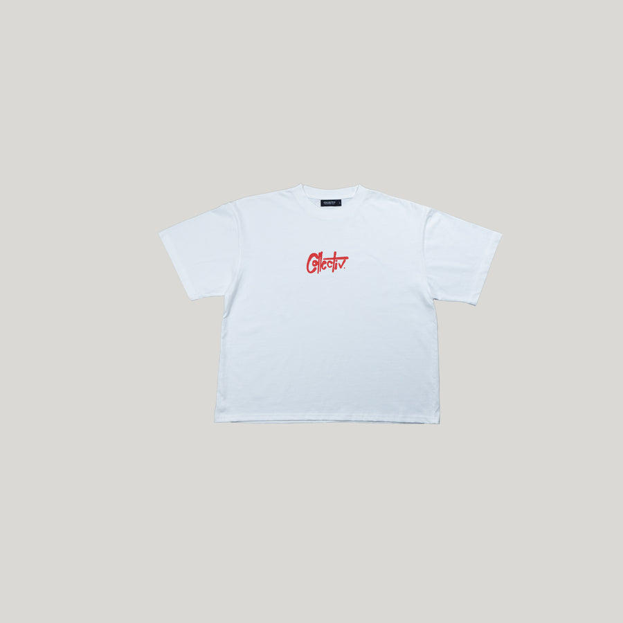 Signature Tee - White/ Red