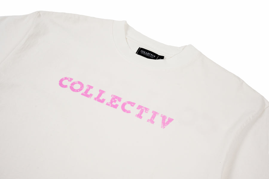 Staple Tee - White/ Bubblegum