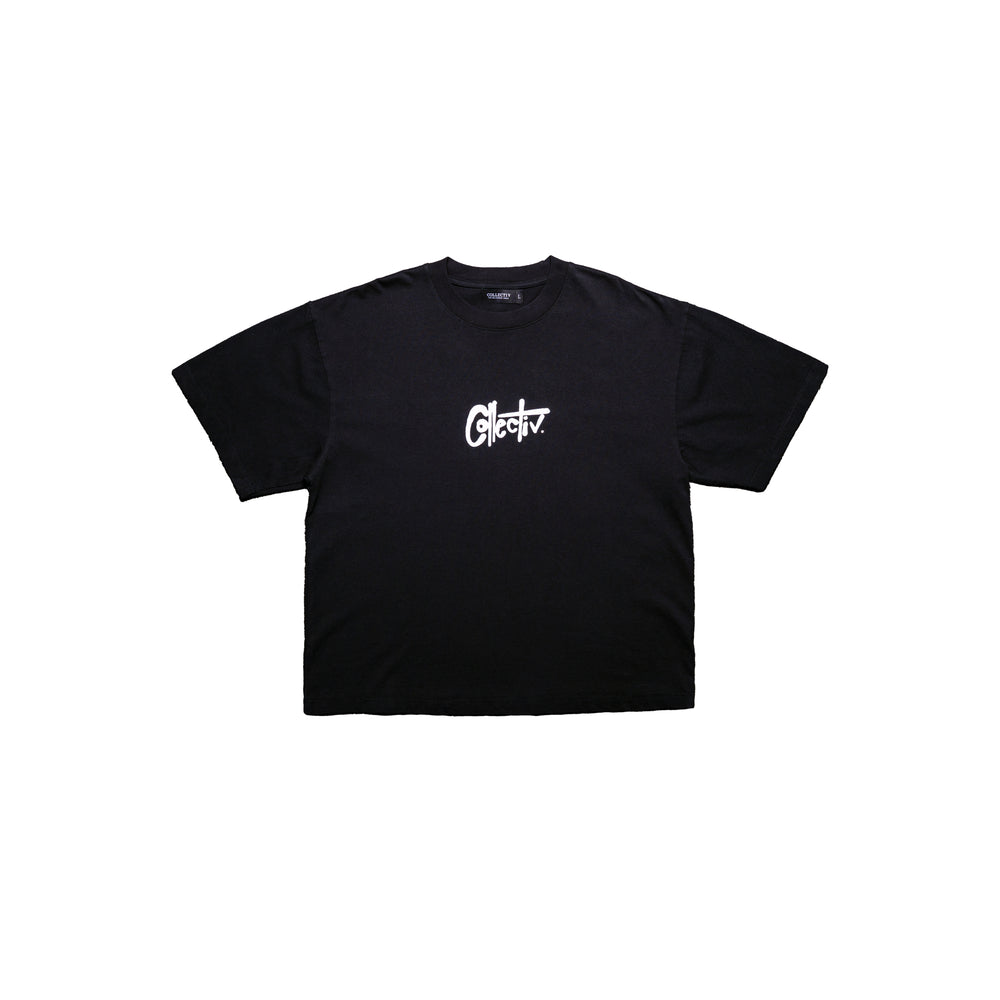 SIGNATURE TEE - BLACK / WHITE